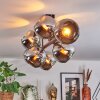 Koyoto Plafondlamp, Kogellampje Chroom, Rookkleurig, 8-lichts