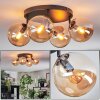 Gastor Plafondlamp, Kogellampje Amber, 4-lichts