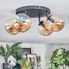 Gastor Plafondlamp, Kogellampje Amber, 4-lichts