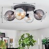 Koyoto Plafondlamp, Kogellampje Amber, Duidelijk, Rookkleurig, 4-lichts