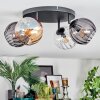 Koyoto Plafondlamp, Kogellampje Amber, Duidelijk, Rookkleurig, 4-lichts