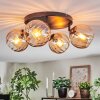Koyoto Plafondlamp, Kogellampje Amber, 4-lichts