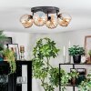 Koyoto Plafondlamp, Kogellampje Amber, 4-lichts