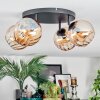 Koyoto Plafondlamp, Kogellampje Amber, 4-lichts