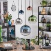 Koyoto Hanglamp, Kogellampje, Hanglamp Blauw, Chroom, Groen, Duidelijk, Koperkleurig, Rookkleurig, 5-lichts