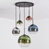 Koyoto Hanglamp, Kogellampje, Hanglamp Blauw, Chroom, Groen, Duidelijk, Koperkleurig, Rookkleurig, 5-lichts