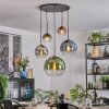 Koyoto Hanglamp, Kogellampje, Hanglamp Blauw, Chroom, Groen, Duidelijk, Koperkleurig, Rookkleurig, 5-lichts