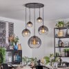 Koyoto Hanglamp, Kogellampje, Hanglamp Duidelijk, Rookkleurig, 5-lichts