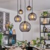 Koyoto Hanglamp, Kogellampje, Hanglamp Rookkleurig, 5-lichts