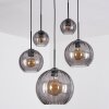 Koyoto Hanglamp, Kogellampje, Hanglamp Rookkleurig, 5-lichts