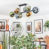 Koyoto Plafondlamp, Kogellampje Blauw, Goud, Groen, Duidelijk, 8-lichts