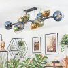 Koyoto Plafondlamp, Kogellampje Blauw, Goud, Groen, Duidelijk, 10-lichts