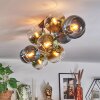 Koyoto Plafondlamp, Kogellampje Blauw, Goud, Groen, Duidelijk, 10-lichts