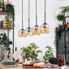 Koyoto Hanglamp, Kogellampje, Hanglamp Natuurlijke kleuren, Zwart, 4-lichts