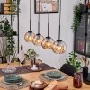 Koyoto Hanglamp, Kogellampje, Hanglamp Natuurlijke kleuren, Zwart, 4-lichts