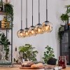 Ripoll Hanglamp, Kogellampje, Hanglamp Natuurlijke kleuren, Zwart, 5-lichts
