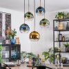 Koyoto Hanglamp, Kogellampje, Hanglamp Goud, Zwart, 5-lichts