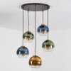 Koyoto Hanglamp, Kogellampje, Hanglamp Goud, Zwart, 5-lichts
