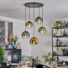 Koyoto Hanglamp, Kogellampje, Hanglamp Goud, Zwart, 5-lichts