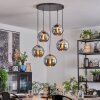 Koyoto Hanglamp, Kogellampje, Hanglamp Goud, Zwart, 5-lichts