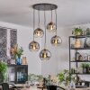 Koyoto Hanglamp, Kogellampje, Hanglamp Goud, Zwart, 5-lichts