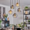 Koyoto Hanglamp, Kogellampje, Hanglamp Goud, Zwart, 5-lichts