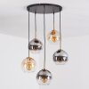 Koyoto Hanglamp, Kogellampje, Hanglamp Goud, Zwart, 5-lichts