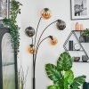 Gastor Kogellampje, Staande lamp Amber, Rookkleurig, 5-lichts