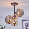 Chehalis Plafondlamp, Kogellampje Amber, Rookkleurig, 4-lichts
