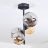 Chehalis Plafondlamp, Kogellampje Amber, Rookkleurig, 4-lichts