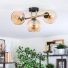 Koyoto Plafondlamp, Kogellampje Goud, Zwart, 3-lichts