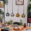 Koyoto Hanglamp, Kogellampje, Hanglamp Natuurlijke kleuren, Zwart, 4-lichts