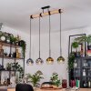 Koyoto Hanglamp, Kogellampje, Hanglamp Natuurlijke kleuren, Zwart, 4-lichts