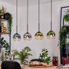 Koyoto Hanglamp, Kogellampje, Hanglamp Natuurlijke kleuren, Zwart, 4-lichts
