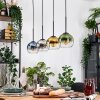 Koyoto Hanglamp, Kogellampje, Hanglamp Natuurlijke kleuren, Zwart, 4-lichts