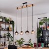 Koyoto Hanglamp, Kogellampje, Hanglamp Natuurlijke kleuren, Zwart, 4-lichts