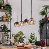 Koyoto Hanglamp, Kogellampje, Hanglamp Natuurlijke kleuren, Zwart, 4-lichts