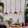 Koyoto Hanglamp, Kogellampje, Hanglamp Natuurlijke kleuren, Zwart, 4-lichts