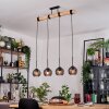 Koyoto Hanglamp, Kogellampje, Hanglamp Natuurlijke kleuren, Zwart, 4-lichts