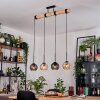 Koyoto Hanglamp, Kogellampje, Hanglamp Natuurlijke kleuren, Zwart, 4-lichts