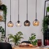 Koyoto Hanglamp, Kogellampje, Hanglamp Natuurlijke kleuren, Zwart, 4-lichts