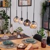 Koyoto Hanglamp, Kogellampje, Hanglamp Natuurlijke kleuren, Zwart, 4-lichts