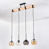 Koyoto Hanglamp, Kogellampje, Hanglamp Natuurlijke kleuren, Zwart, 4-lichts