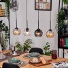 Koyoto Hanglamp, Kogellampje, Hanglamp Natuurlijke kleuren, Zwart, 4-lichts