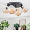 Chehalis Plafondlamp, Kogellampje Amber, 4-lichts