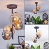 Chehalis Plafondlamp, Kogellampje Amber, Rookkleurig, 4-lichts