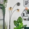 Koyoto Kogellampje, Staande lamp Amber, Duidelijk, Rookkleurig, 3-lichts