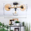 Koyoto Plafondlamp, Kogellampje Goud, Zwart, 3-lichts