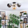 Koyoto Plafondlamp, Kogellampje Goud, Zwart, 3-lichts