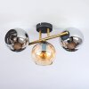 Koyoto Plafondlamp, Kogellampje Goud, Zwart, 3-lichts